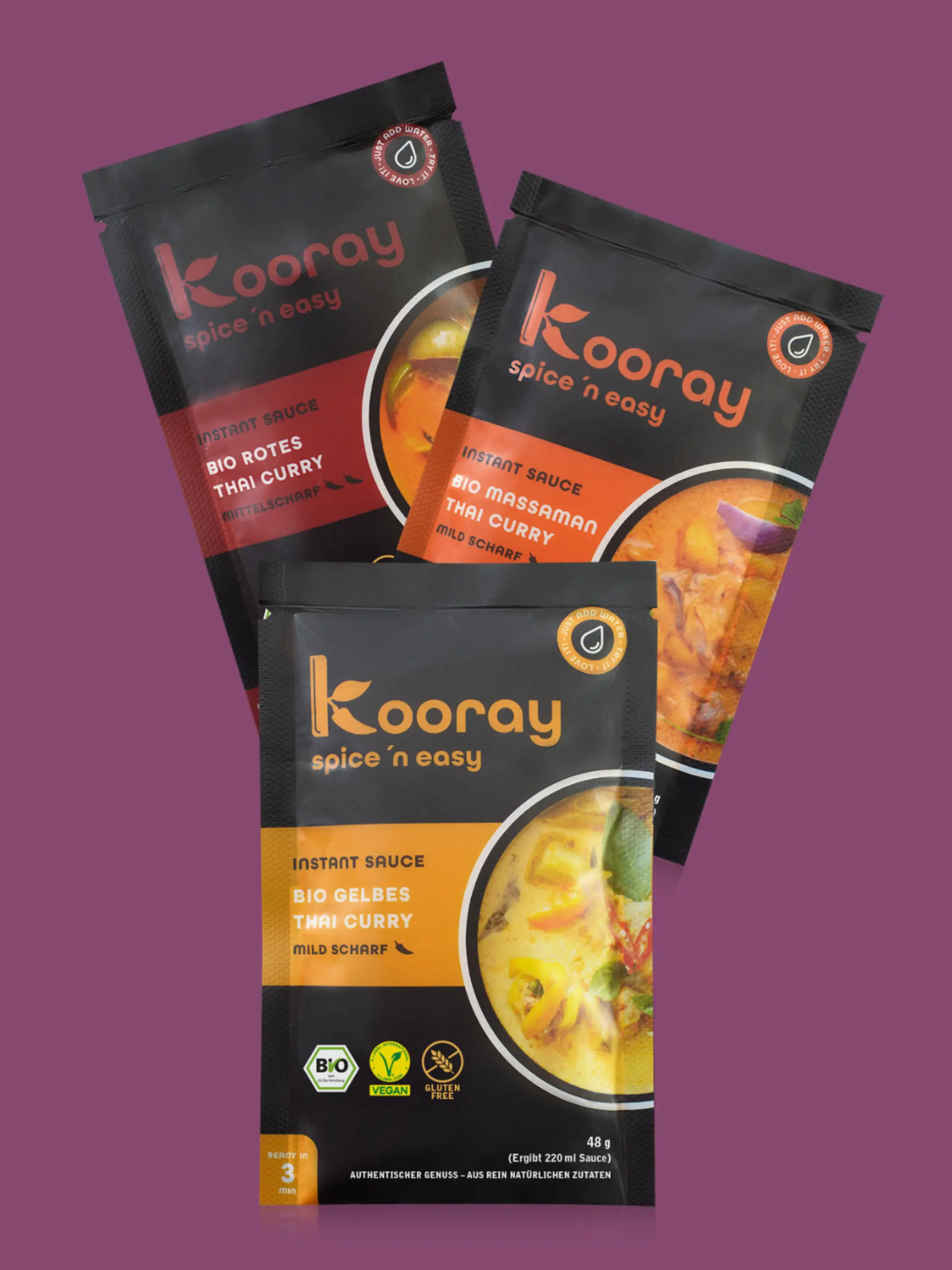 Kooray bringt dir das volle Geschmackserlebnis thailändischer Currys nach Hause