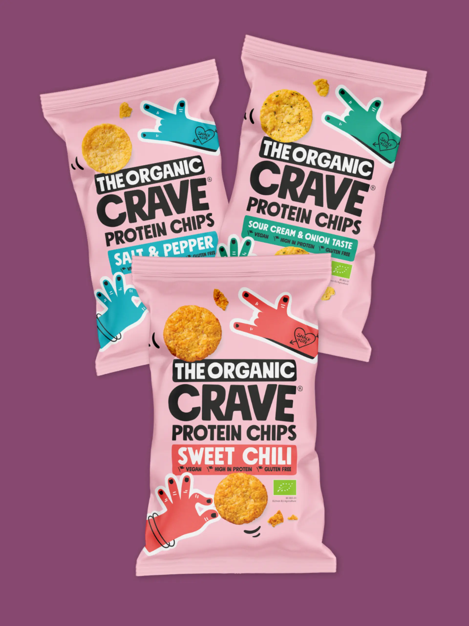 The Organic Crave steht für bio-zertifizierte, innovative Snacks – wie Protein-Chips, die fett- und kalorienreduziert sind und ganz ohne künstliche Inhaltsstoffe auskommen.