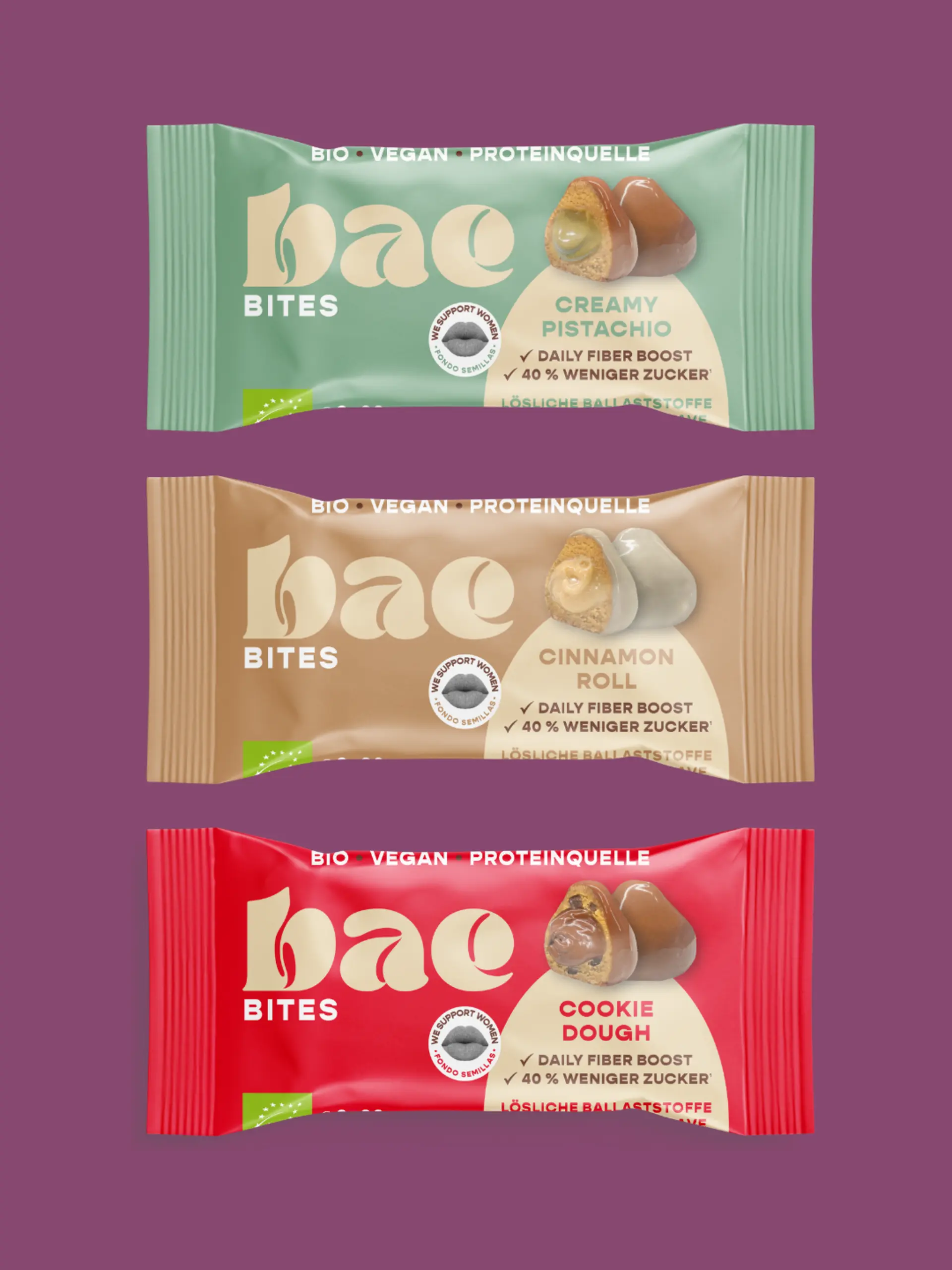 Die gefüllten Bio-Bites von Bae bringen bewussten Genuss und ein gutes Bauchgefühl in deinen Alltag.